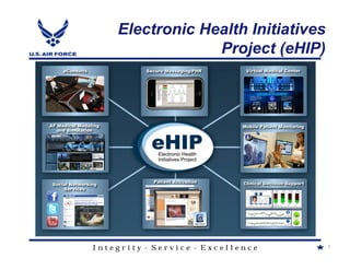Electronic Health Initiatives
                 Project (eHIP)




Integrity - Service - Excellence    7
 
