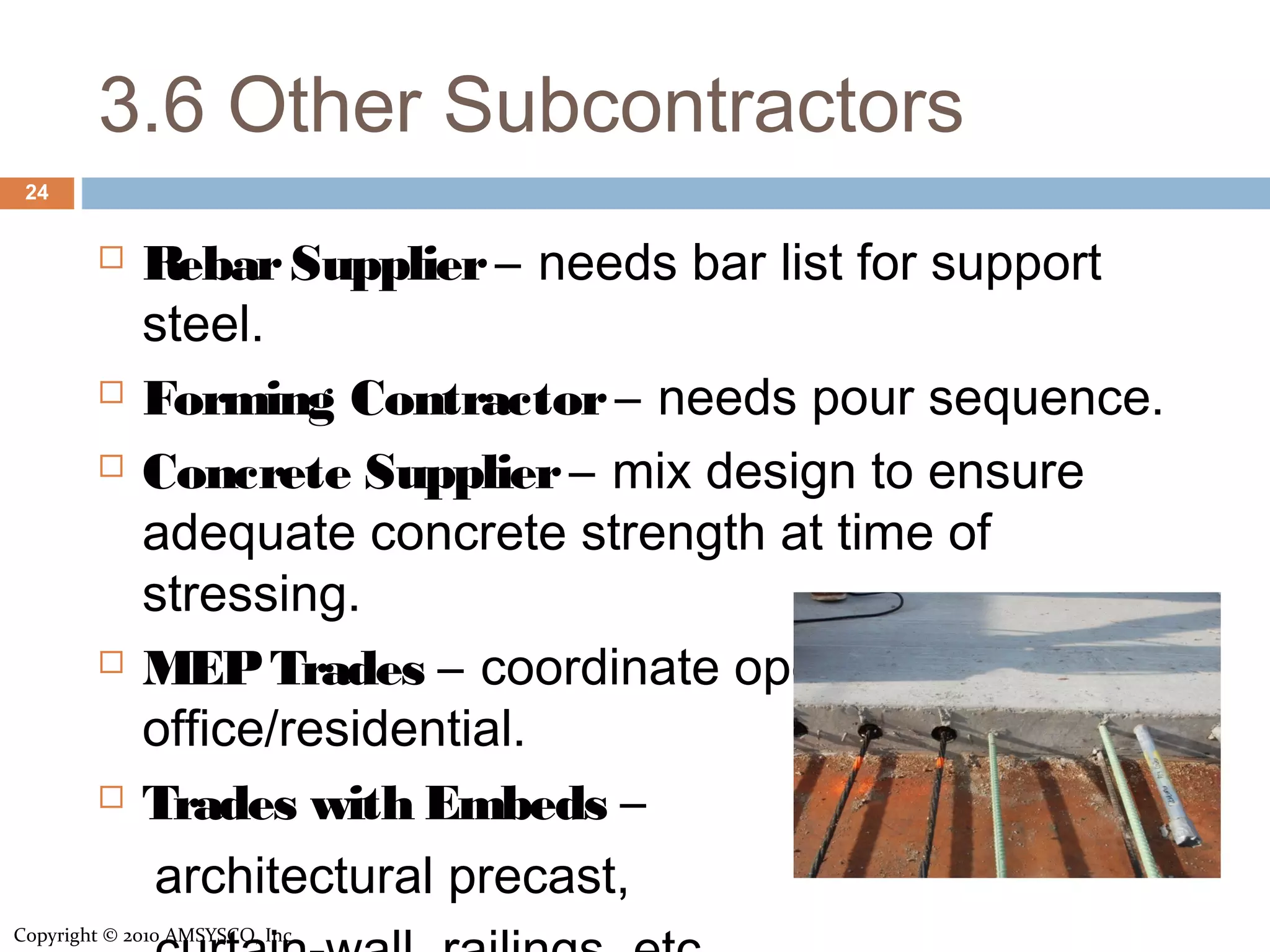 PostTension Concrete Info session for Contractors PPT