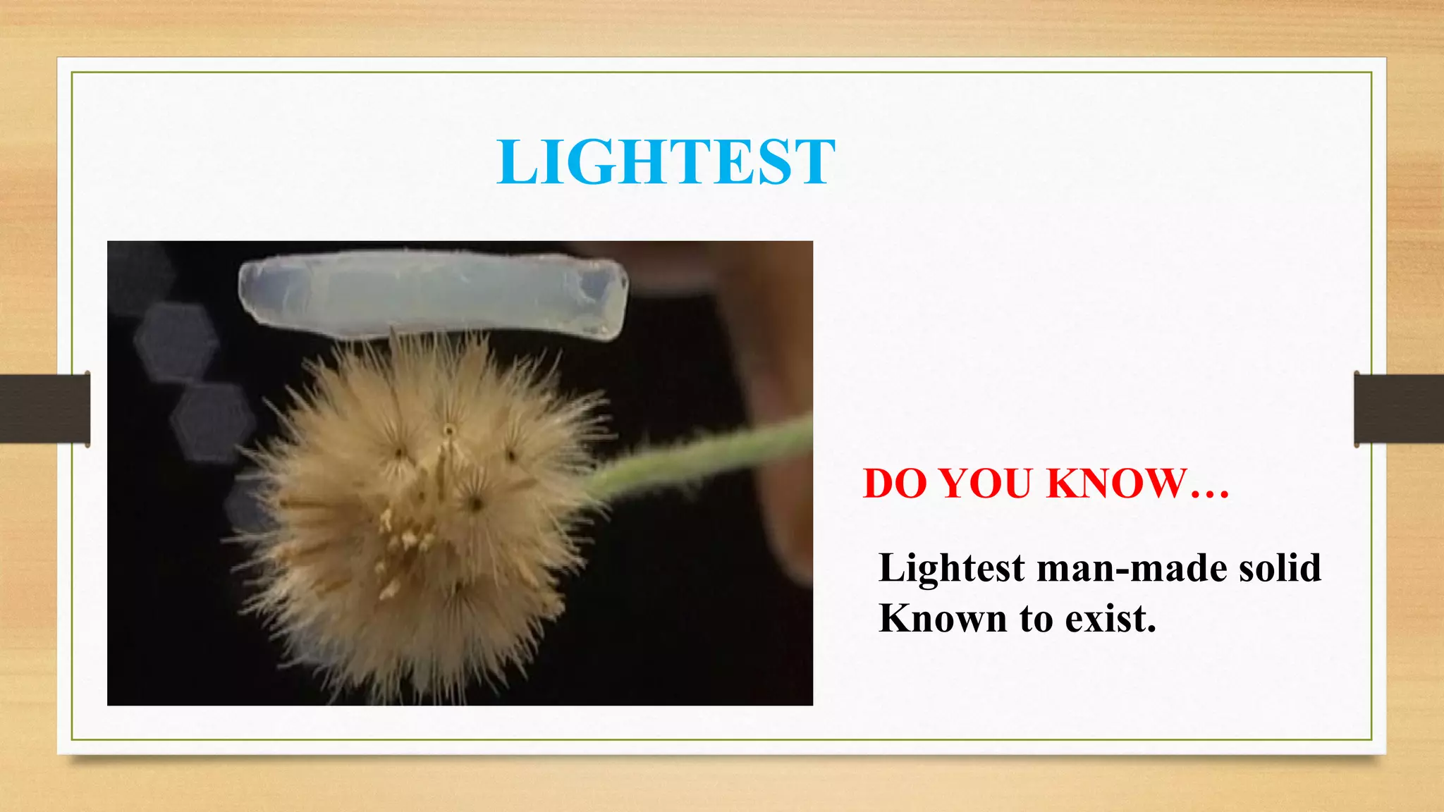 AEROGEL MATERIAL (Aerogel is a material of future. ) | PPT