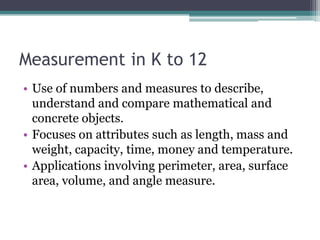 Measurement Concepts In Math teaching measurement concepts | PPTX