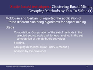 Pitfalls on Aspect Mining 
