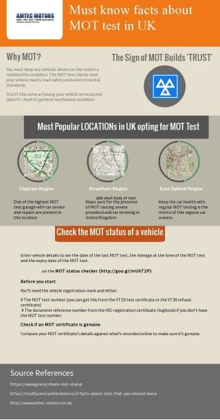 Must know facts about MOT test in UK