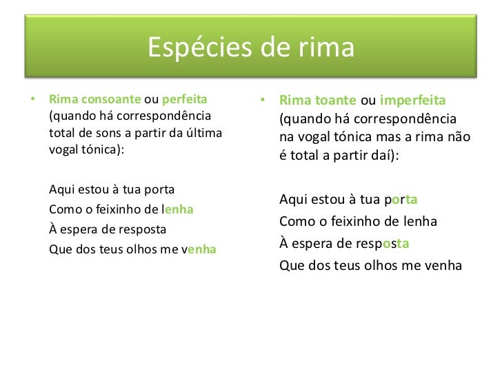 A métrica e a rima A métrica e a rima