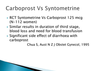 Stage 3 Rct Amtsl – active management of third stage of | PPTX