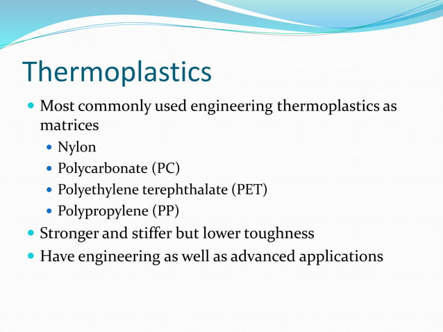Thermoplastics : Introduction,classification,Processing & applications ...