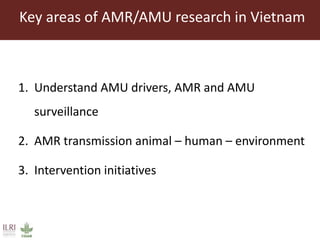 Antimicrobial resistance and antimicrobial use initiatives in agricultural food system in Vietnam