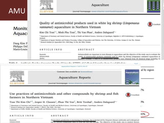 Antimicrobial resistance and antimicrobial use initiatives in agricultural food system in Vietnam