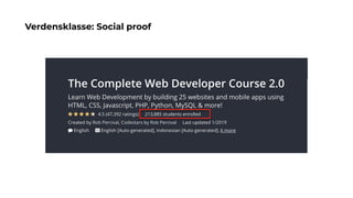 Verdensklasse: Social proof
 