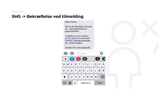SMS -> Bekræftelse ved tilmelding
 