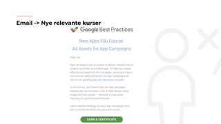 Email -> Nye relevante kurser
 