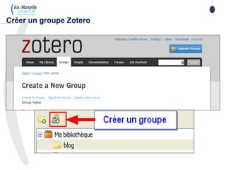 Créer un groupe Zotero
 