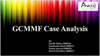 GCMMF Case Analysis
         By:
         Hardik Mishra (B08010)
         Kaushambi Ghosh (B08012)
         Pankaj Agarwal (B08020)
         Ritesh Chowdhary (B08023)
 