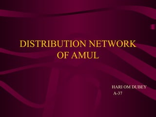 DISTRIBUTION NETWORK OF AMUL HARI OM DUBEY A-37 
