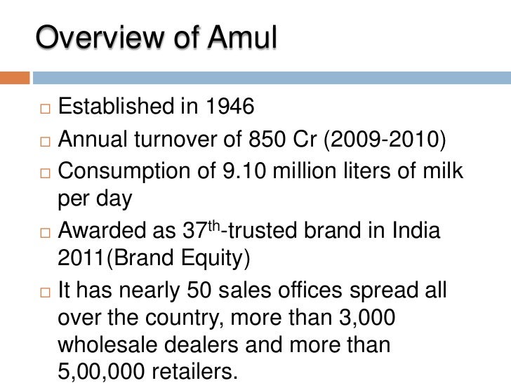 Research Methodology, Amul project