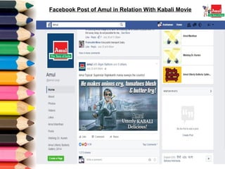 Facebook Post of Amul in Relation With Kabali Movie
 