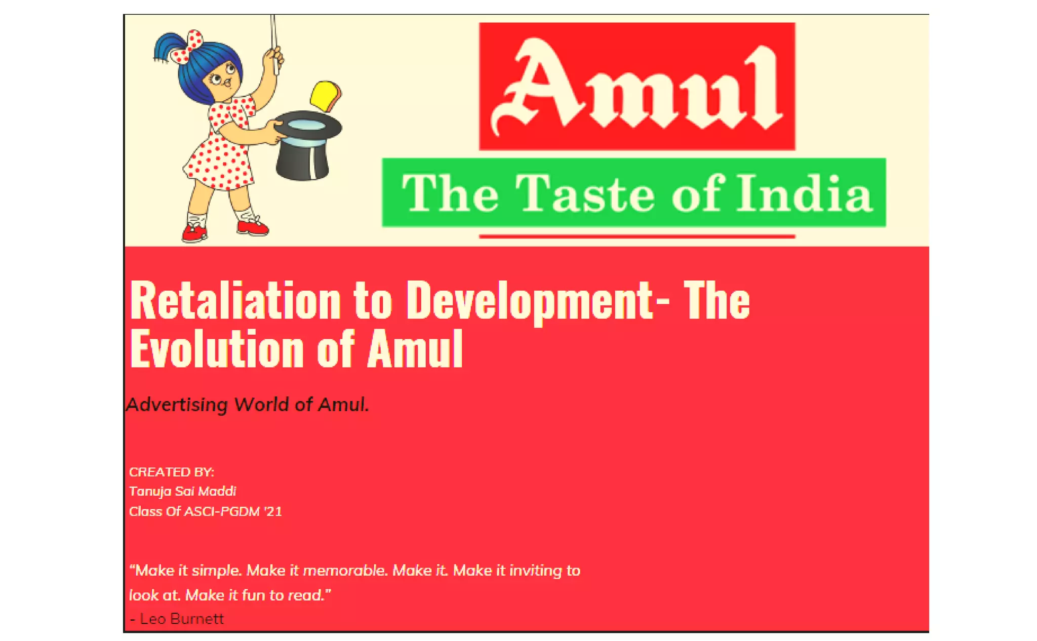 Amul's Advertisements Analysis along with Communication Models. | PDF