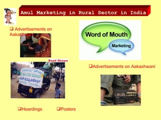 Amul Marketing in Rural Sector in India Advertisements on Aakashwani Advertisements on Aakashwani Hoardings Posters 