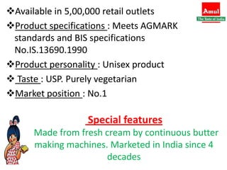 Amul butter recent | PPTX
