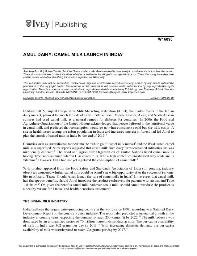 Amul Daily Camel Milk Launch In India