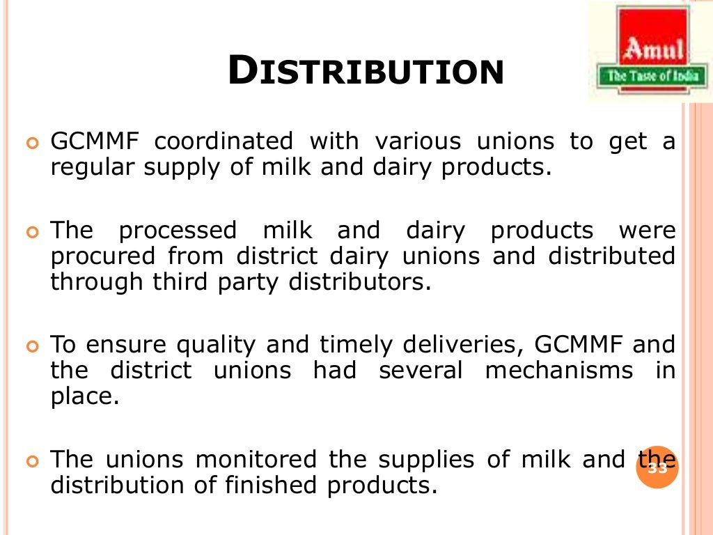 Amul distribution network