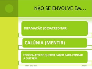 NÃO SE ENVOLVE EM...
10/02/15PROFª: GRAÇA COSTA.
 