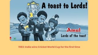1983: India wins Cricket World Cup for the first time
 