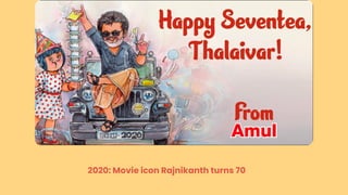 2020: Movie icon Rajnikanth turns 70
 