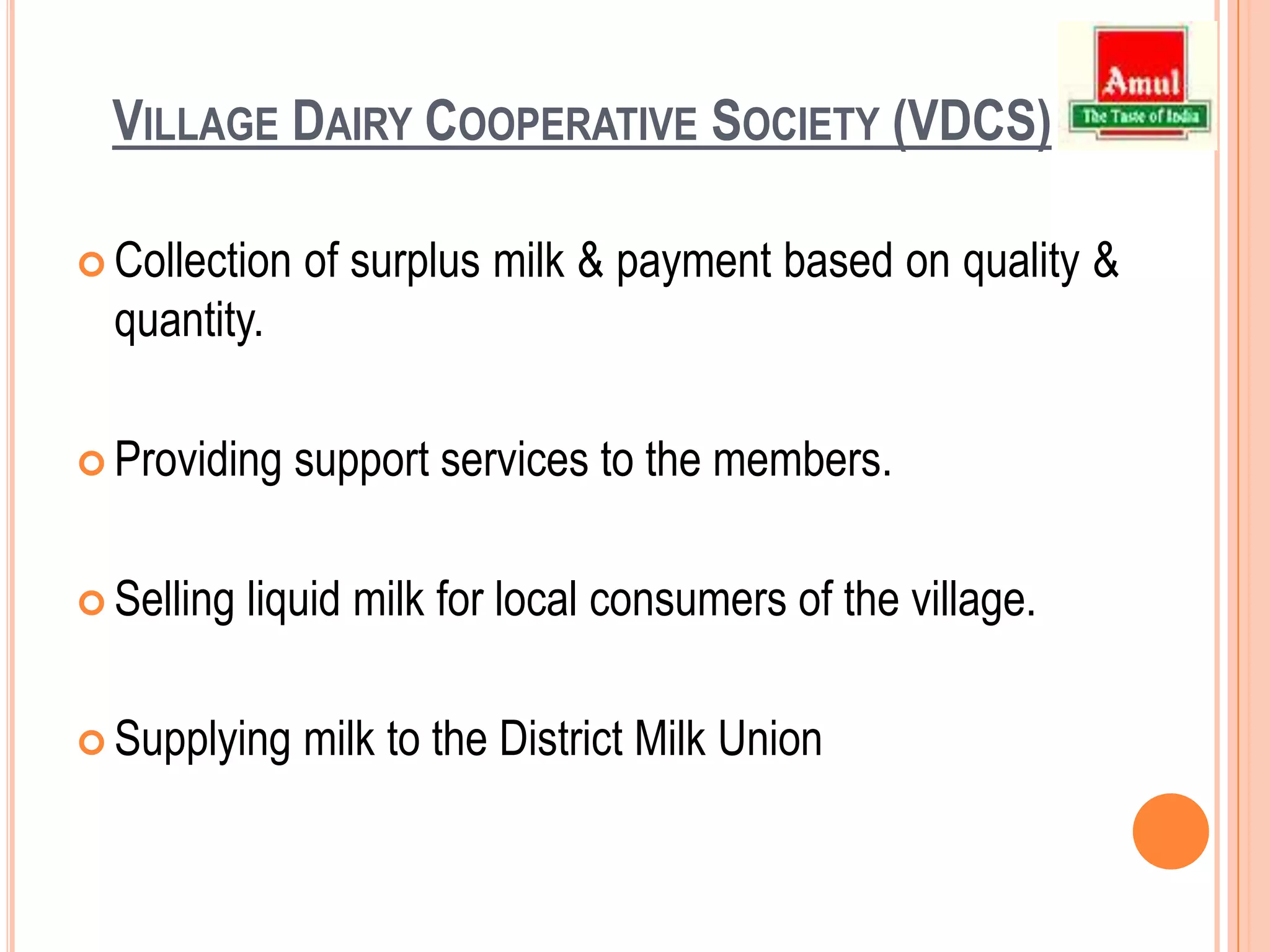  Product mix and quantityState Federation Price paid to village co-operative societiesDistrict Membership