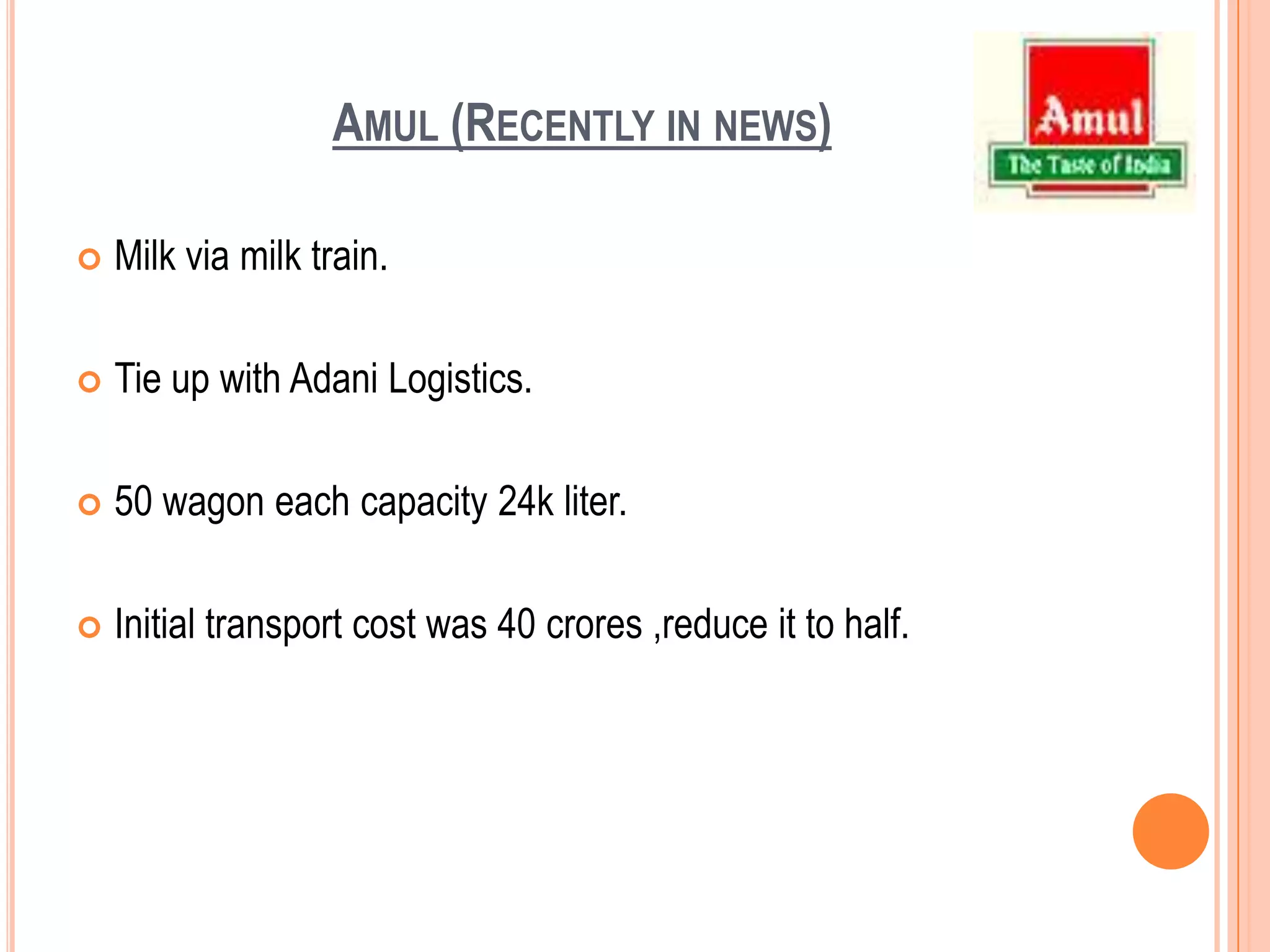 Mission  2020Very ambitious future plan –Turnover of 27000 crore.(three fold increase in the group turn over.)Milk production 33.1 million liter/day.Milk drying capacity 200 mt/day