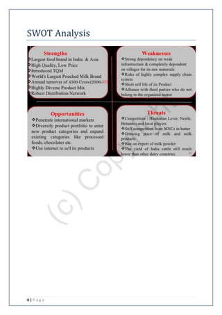 Project: Analysis of Marketing and Branding Strategies of Amul Butter | PDF