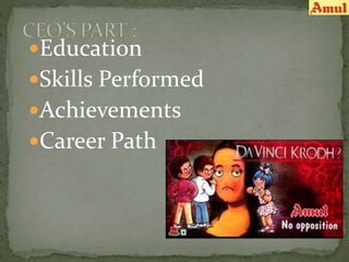 Education
Skills Performed
Achievements
Career Path
 