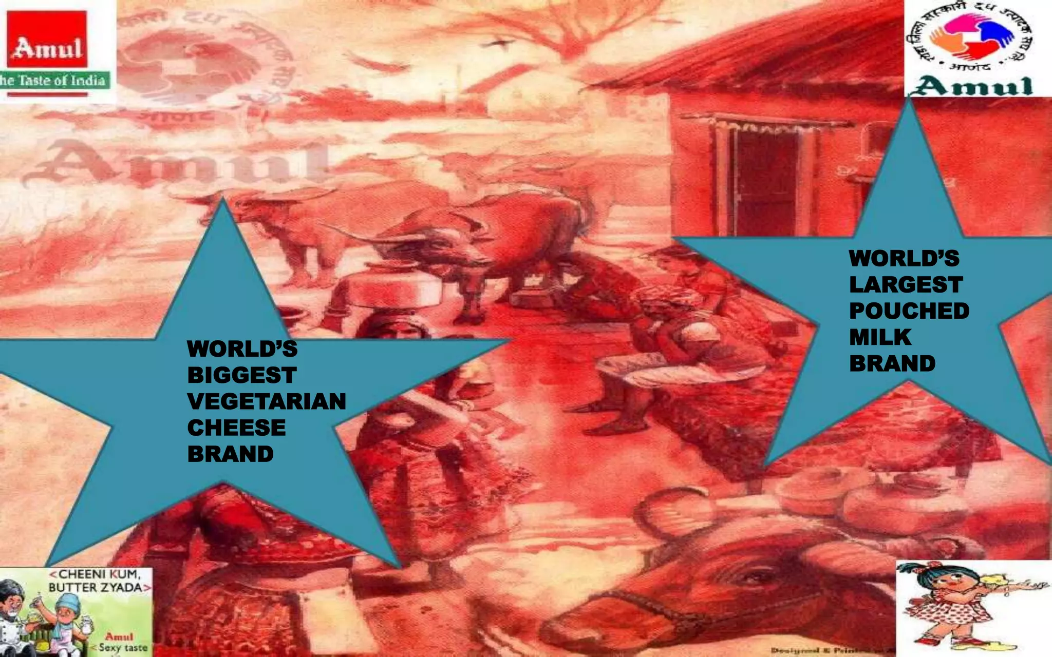 WORLD’S
BIGGEST
VEGETARIAN
CHEESE
BRAND

WORLD’S
LARGEST
POUCHED
MILK
BRAND

 