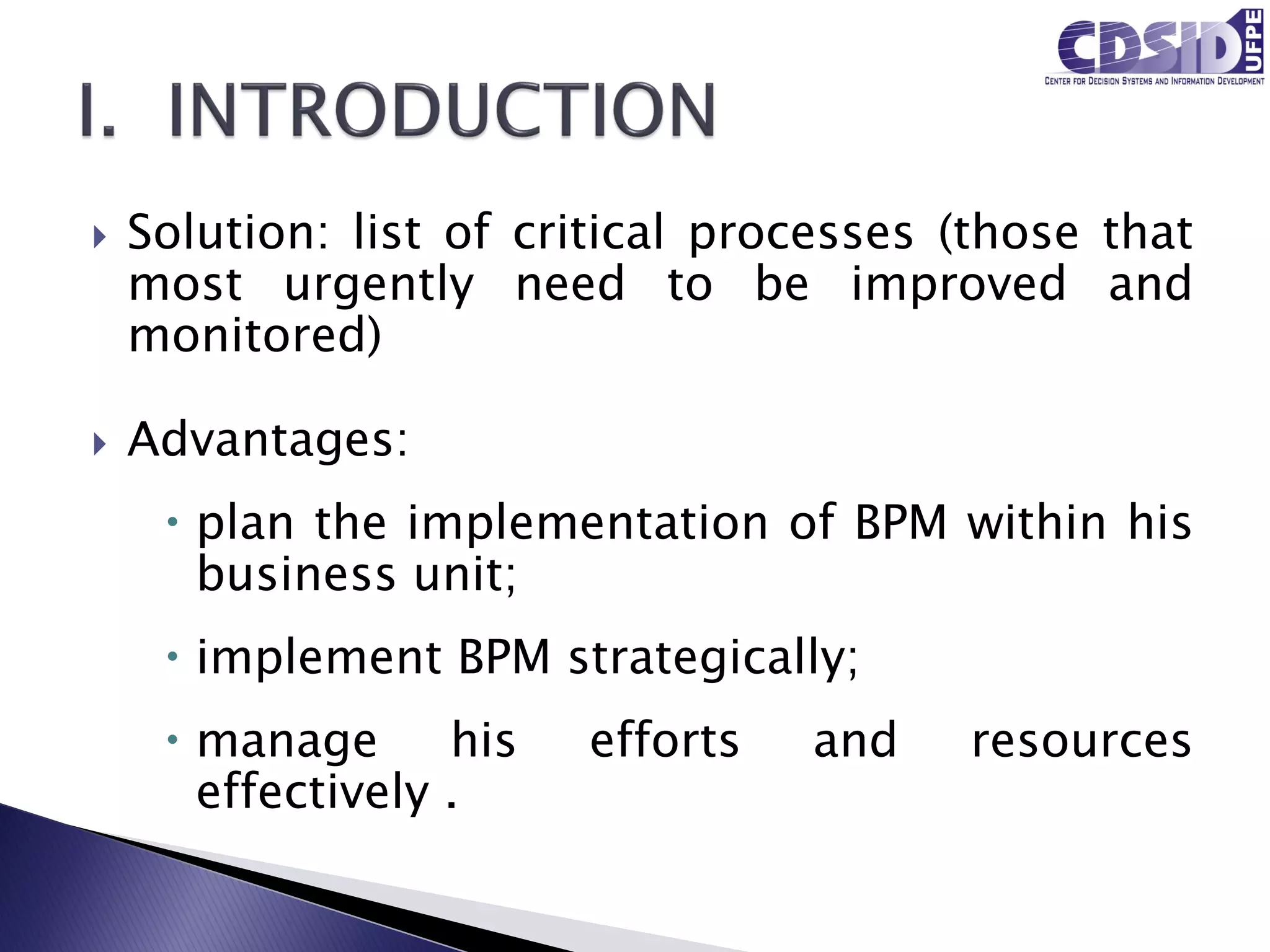 A Multicriteria Model for Strategic Implementation of Business Process ...