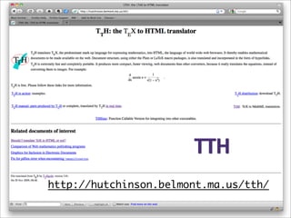 TTH
http://hutchinson.belmont.ma.us/tth/
 