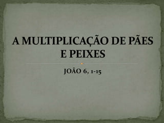 JOÃO 6, 1-15
 