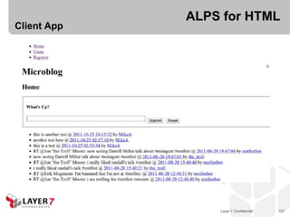 ALPS for HTML
Client App




                 Layer 7 Confidential   101
 