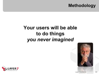 Methodology




Your users will be able
     to do things
 you never imagined




                      Layer 7 Confidential   125
 