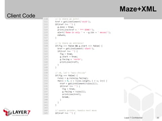 Maze+XML
Client Code




               Layer 7 Confidential   30
 