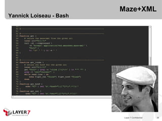 Maze+XML
Yannick Loiseau - Bash




                          Layer 7 Confidential   36
 
