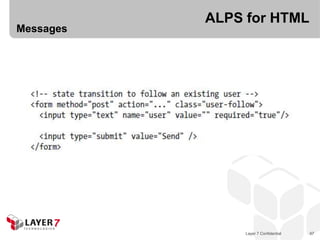 ALPS for HTML
Messages




                Layer 7 Confidential   97
 