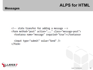 ALPS for HTML
Messages




                Layer 7 Confidential   98
 