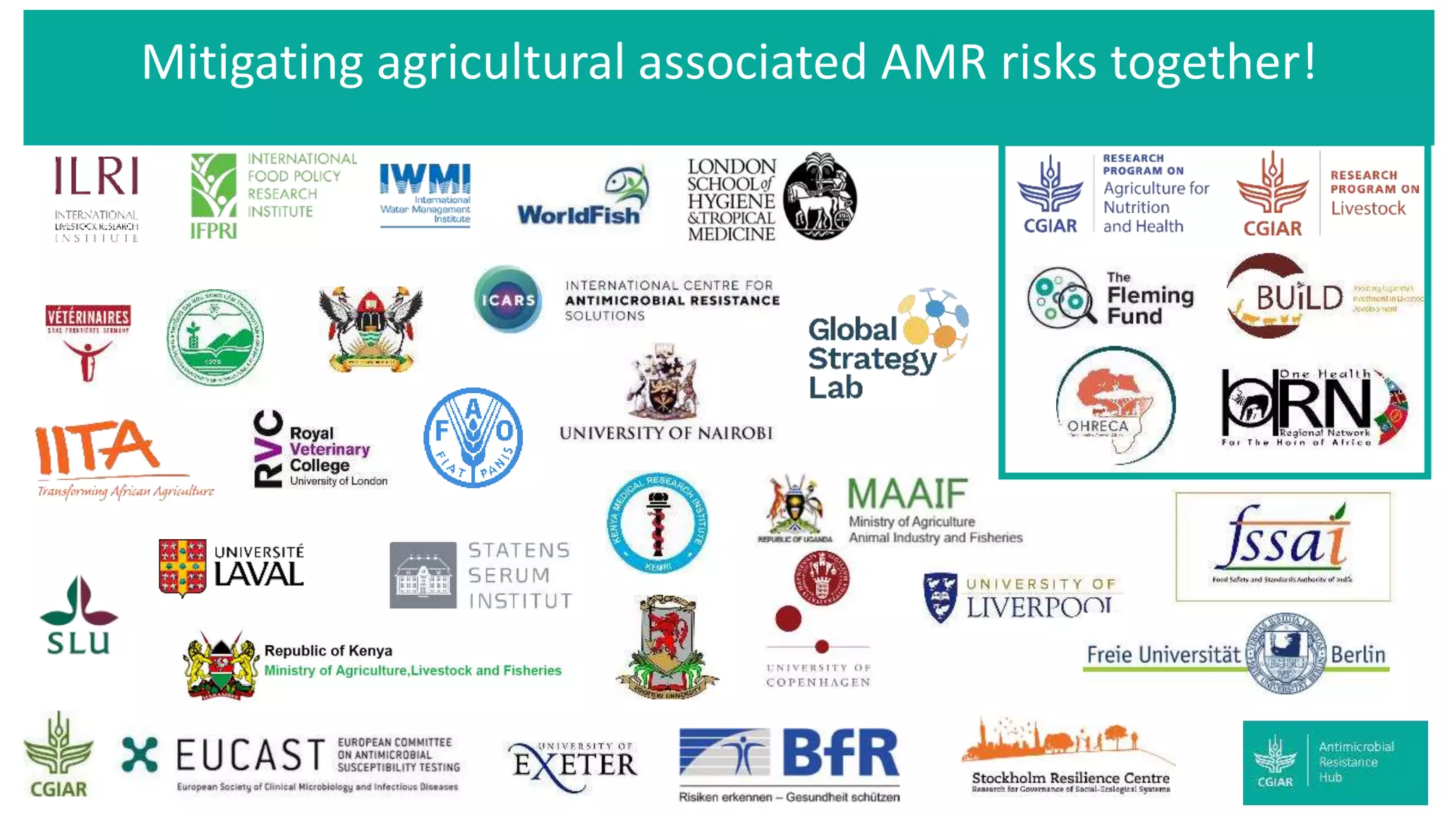 Mitigating agricultural associated AMR risks together!
 