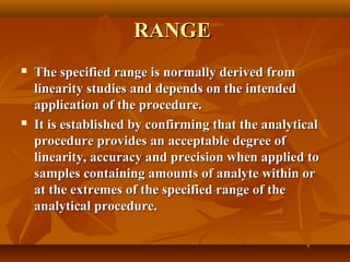analytical method validation | PPT