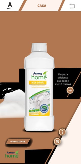 Limpeza
eficiente
que rende
até 18 frascos
Detergente
para Lavar Louças
CÓDIGO 110488
CASA
?
 