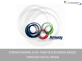 STRENGTHENING A 50+ YEAR OLD BUSINESS MODEL
           THROUGH SOCIAL MEDIA
 