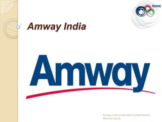 Amway India




              Amway india presented by Dharmender
              Saharan group
 