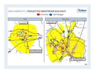 24
In-service 2017 Budget
HIGH VISIBILITY – PROJECTED MIDSTREAM BUILDOUT
Utica Marcellus
 