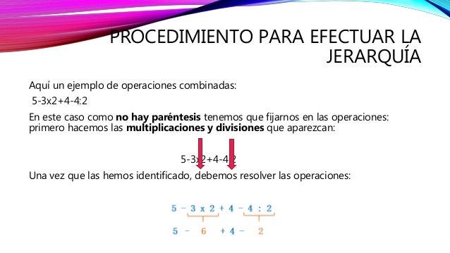 ley de la jerarquia de operaciones