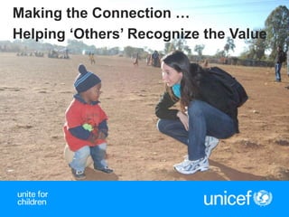1 Making the Connection … Helping ‘Others’ Recognize the Value 