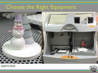 Choose the Right Equipment!
[ASSETS!2014]!
 